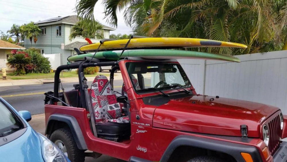 Low Budget Surf Board SUP rack | Jeep Wrangler Forum
