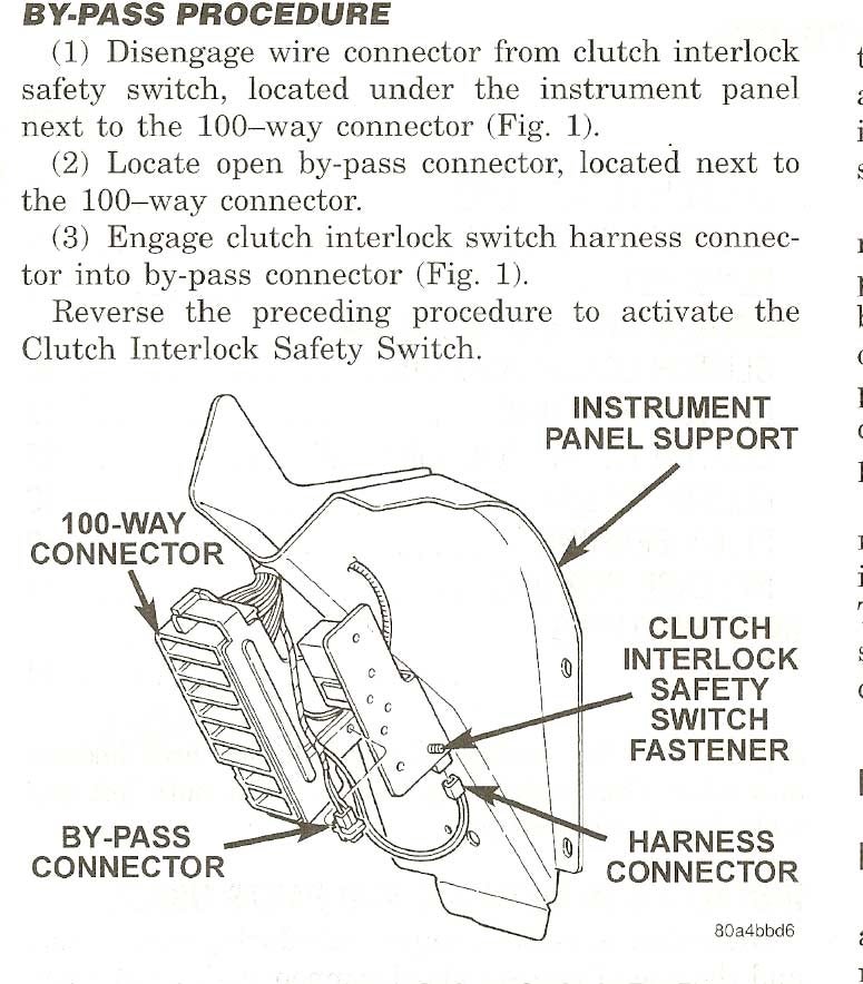 Clutch Interlock Switch By-Pass | Jeep Wrangler Forum