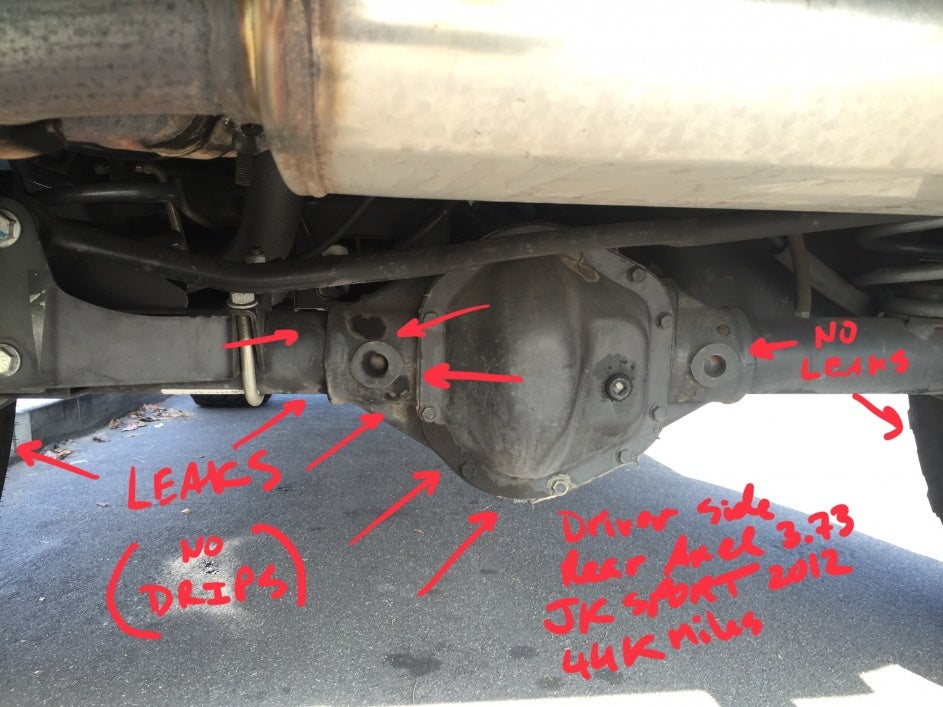 Odd seepage from rear axle tube at differential | Jeep Wrangler Forum