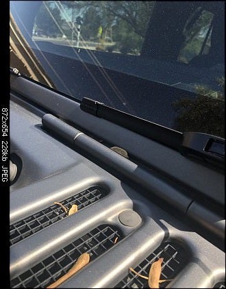 Wipers resting/stuck under windshield | Jeep Wrangler Forum