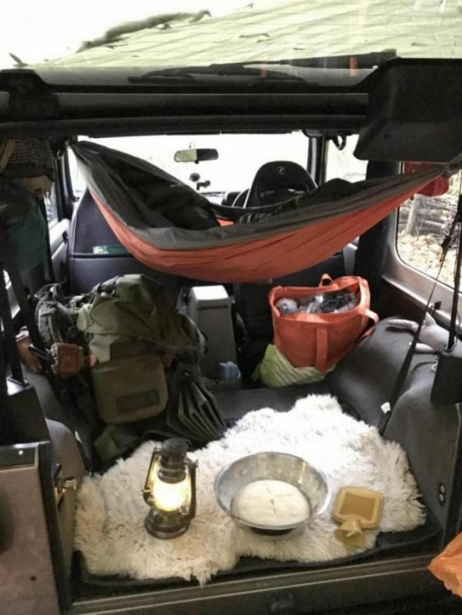 Jeep camping in my hammock | Jeep Wrangler Forum