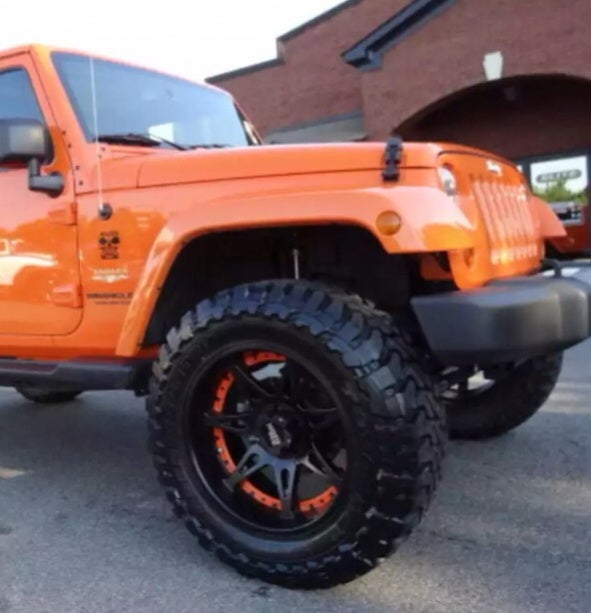 Black rims with Orange Accent? | Jeep Wrangler Forum