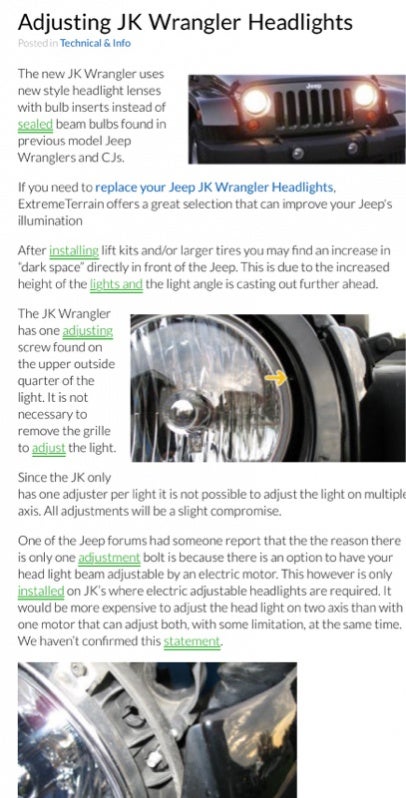 Headlight adjustment JK | Page 3 | Jeep Wrangler Forum