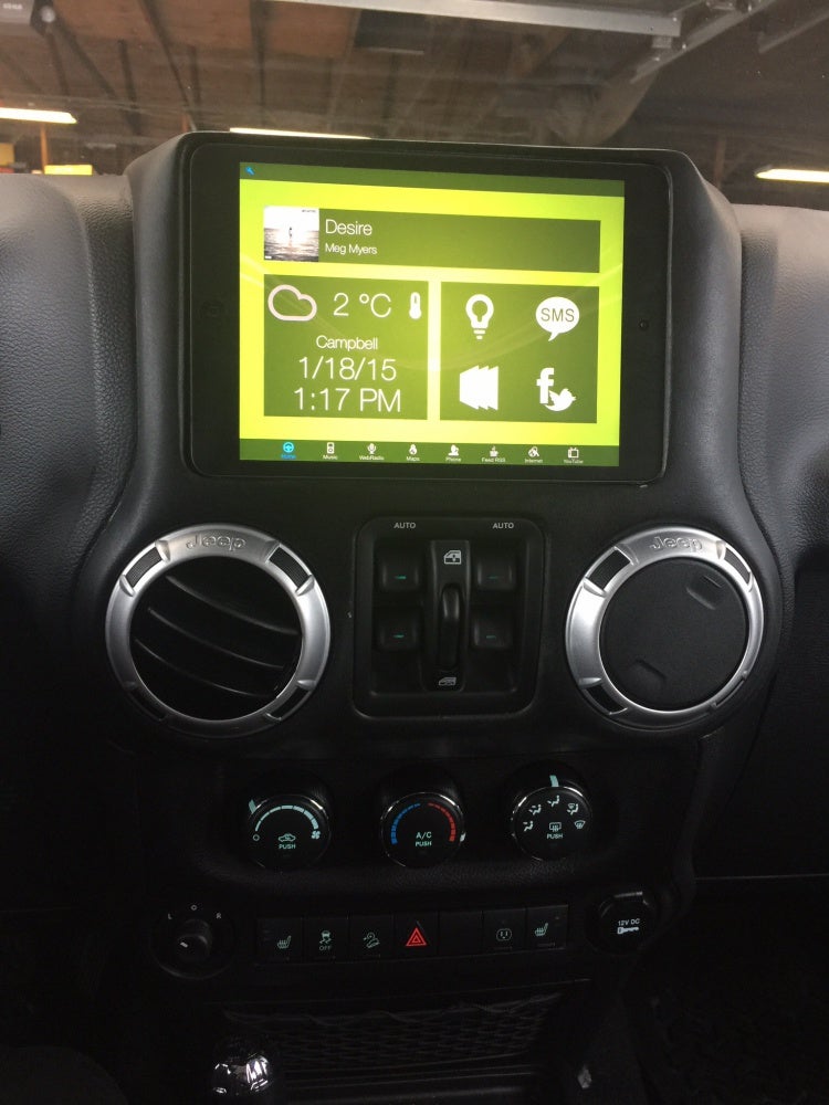 iPad mini in dash factory look | Jeep Wrangler Forum
