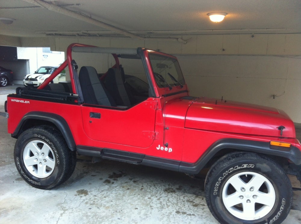 91 YJ with Rubicon Wheels before and After | Jeep Wrangler Forum